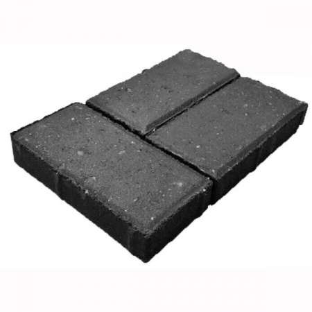 Брусчатка «Кирпич» 200x100x60 (2,6 кг.) чёрная